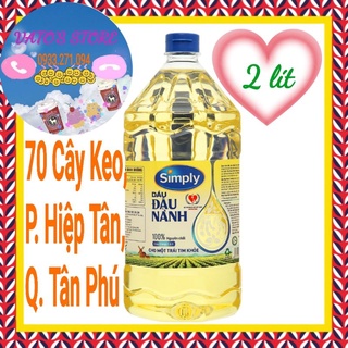 Dầu ăn đậu nành Simply 100% nguyên chất chai 2L - Dầu Simply đậu nành can 2 lít