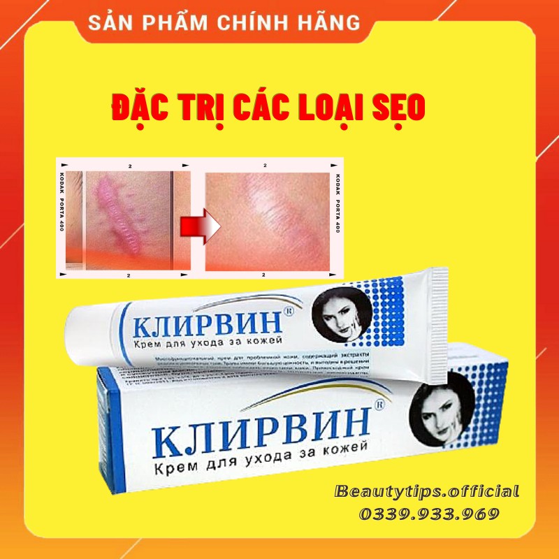 Kem Klirvin Nga Auth -  Ngăn Ngừa Sẹo, Mụn, Thâm, Nám, Rạn Da 25g