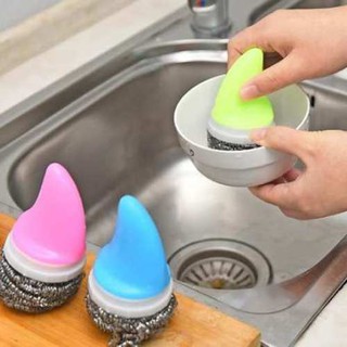 Đồ Chùi Xoong Nồi, Chảo Inox có tay cầm có thể tháo rời tiện lợi