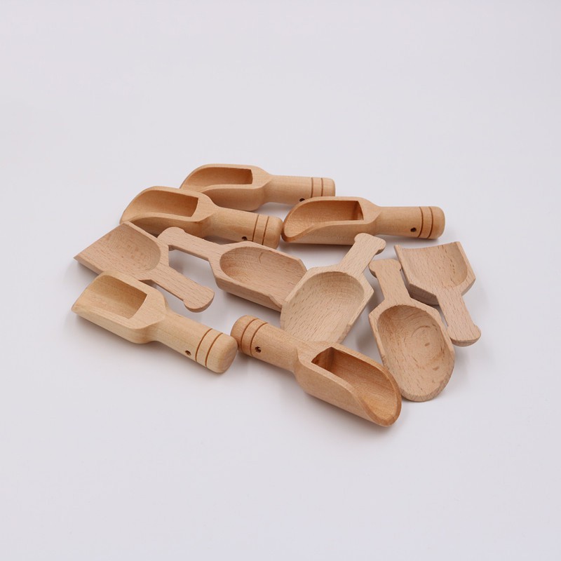 Muỗng gỗ mini nhỏ nhắn múc cà phê/ mật ong/ gia vị đường muối tiện lợi