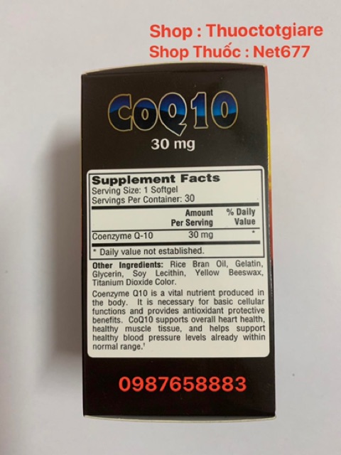 CoQ10 30 mg - Giảm quá trình oxy hoá , hỗ trợ sức khoẻ cho tim