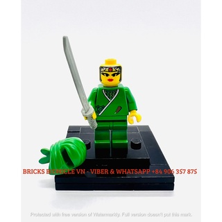 Lego minifigures - đồ chơi xếp hình lego nhân vật - classic ninja minifigures cas212 - nhẫn giả nữ xanh lá
