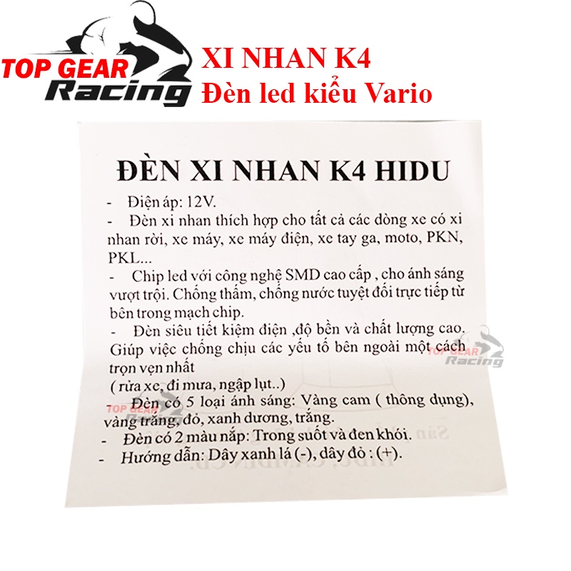 Đèn Xi Nhan K4 Kiểu Vario Đèn Xi Nhan Led Thay zin