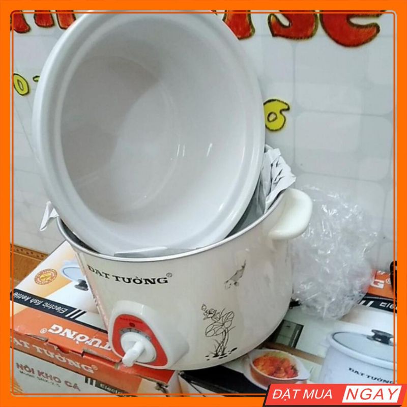 {săn sale}Nồi Hầm Cháo Chậm, Kho Cá,  Kho Thịt Dụng Tích 1,5 Lít, 2,5Lít