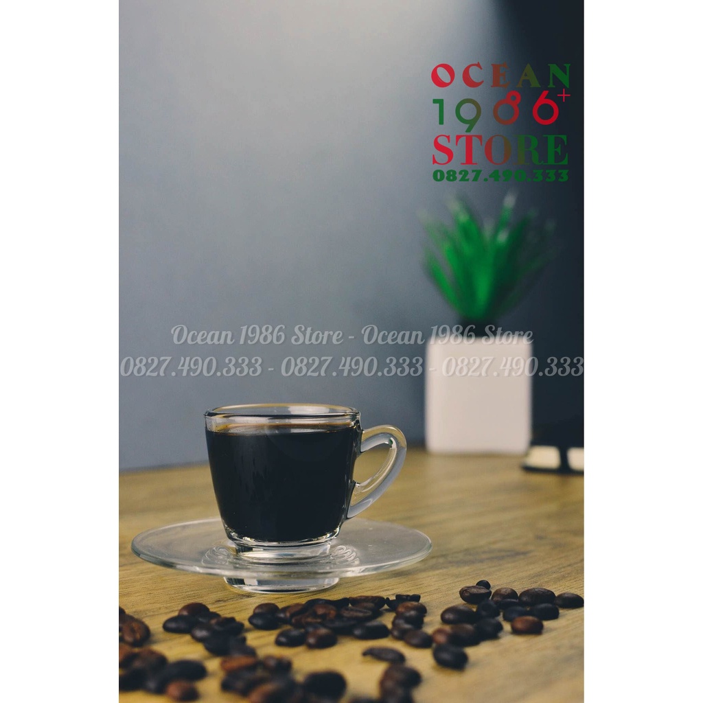 Bộ 6 Đĩa Lót Và 6 Tách Cafe Kenya Espresso Cup P01642/P01672 Loại nhỏ – 70ml Ocean