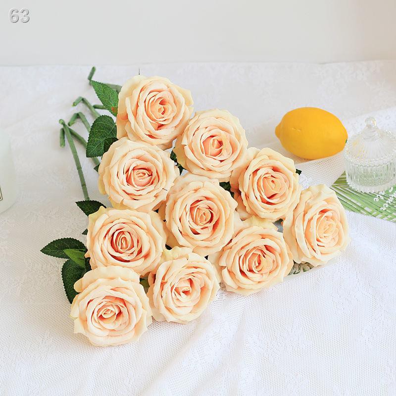 mô phỏng hoa hồng Ngày lễ tình nhân bó nhựa đơn giả trang trí phòng khách bàn ăn cắm khôK