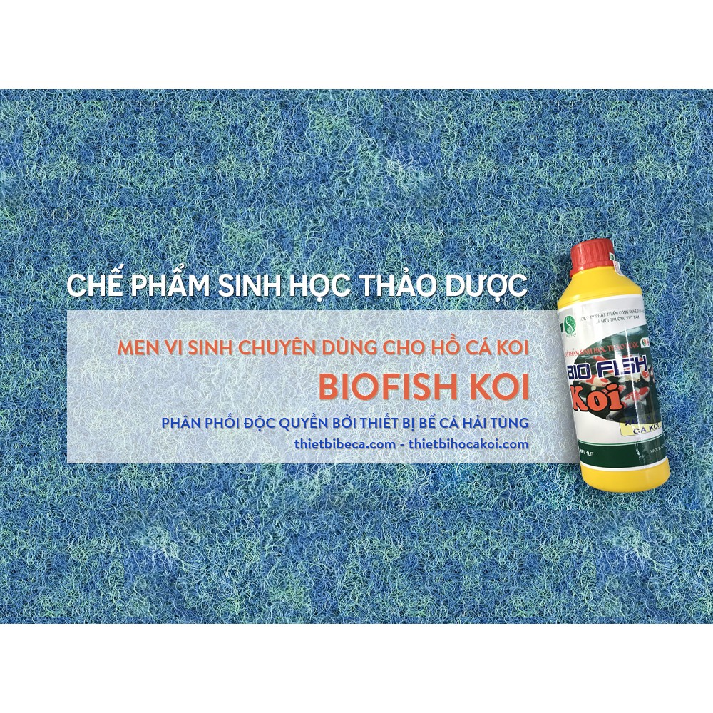 Vi Sinh Thảo Dược Hồ Cá Koi Bio Fish Koi 1000ml. Vi Sinh Phân Hủy Chất Thải, Khử Mùi Tanh, Làm Trong Nước