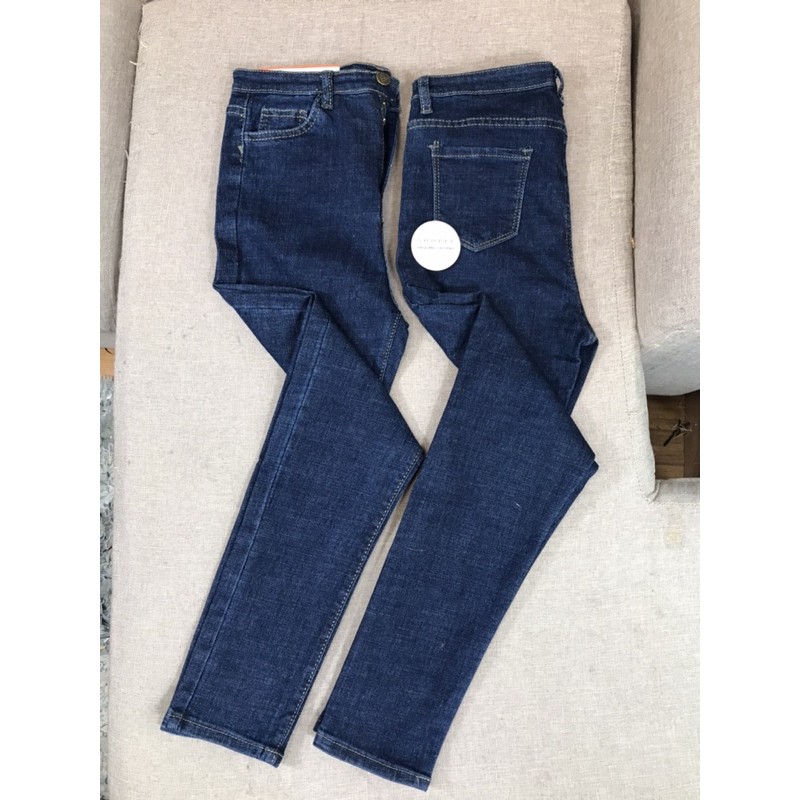 Quần jean dáng ôm cạp cao haiquang chất jean co dãn tôn dáng màu xanh -Mã HQ skinnny03
