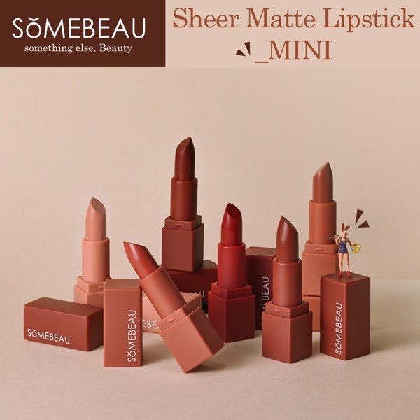 SON LÌ, SET SON SOMEBEAU SHEER MATTE LIPSTICK_MINI SET, QUÀ TẶNG SIÊU SANG, SON LÌ BỀN MÀU LÂU TRÔI