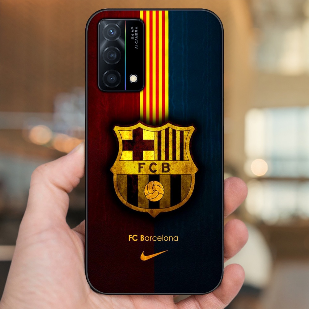 Ốp lưng Oppo K9 viền đen in hình Barcelona Barca