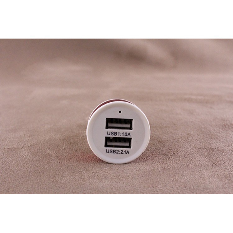 Đầu Sạc 2 Cổng USB Đa Chức Năng Trên Ô Tô 88155