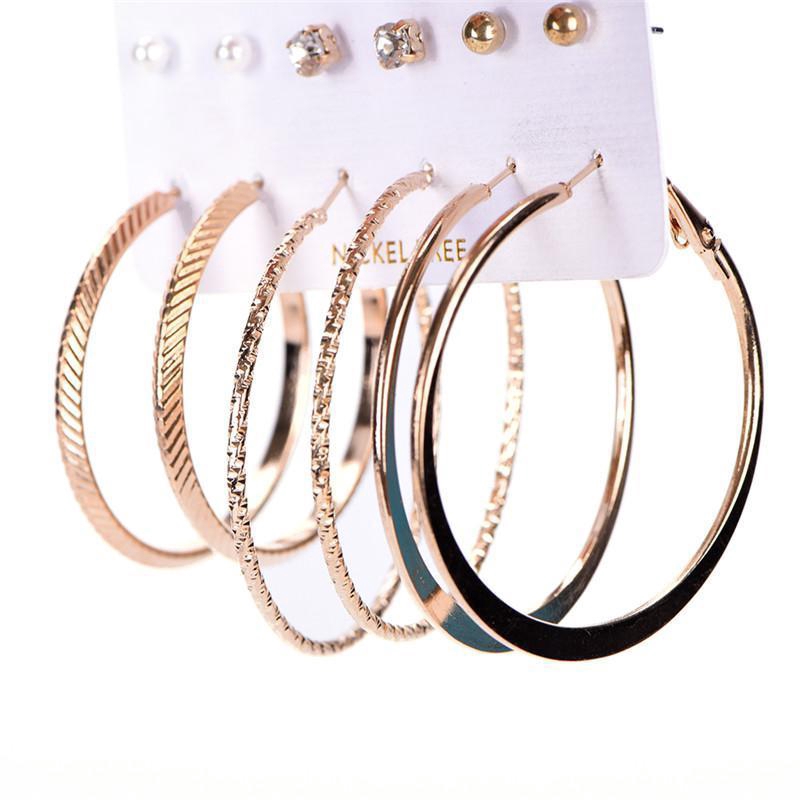 Set 6 Cặp Hoa Tai Thời Trang Dành Cho Nữ