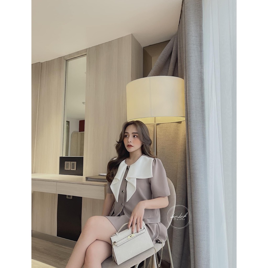 MẪU MỚI  Sét bộ vest áo nơ chân váy xòe sang #HOTTREND