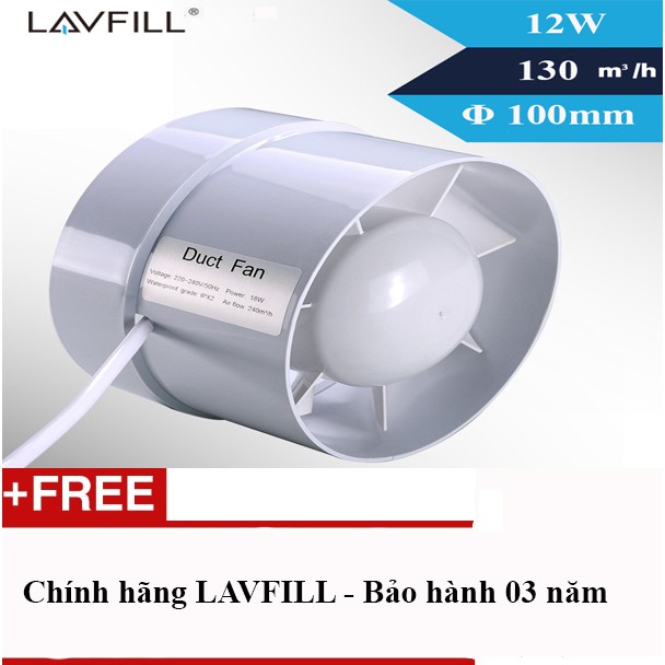 [FREESHIP 99K]_Quạt thông gió đường ống với đường kính phi 100mm LAVFILL LFI-09S