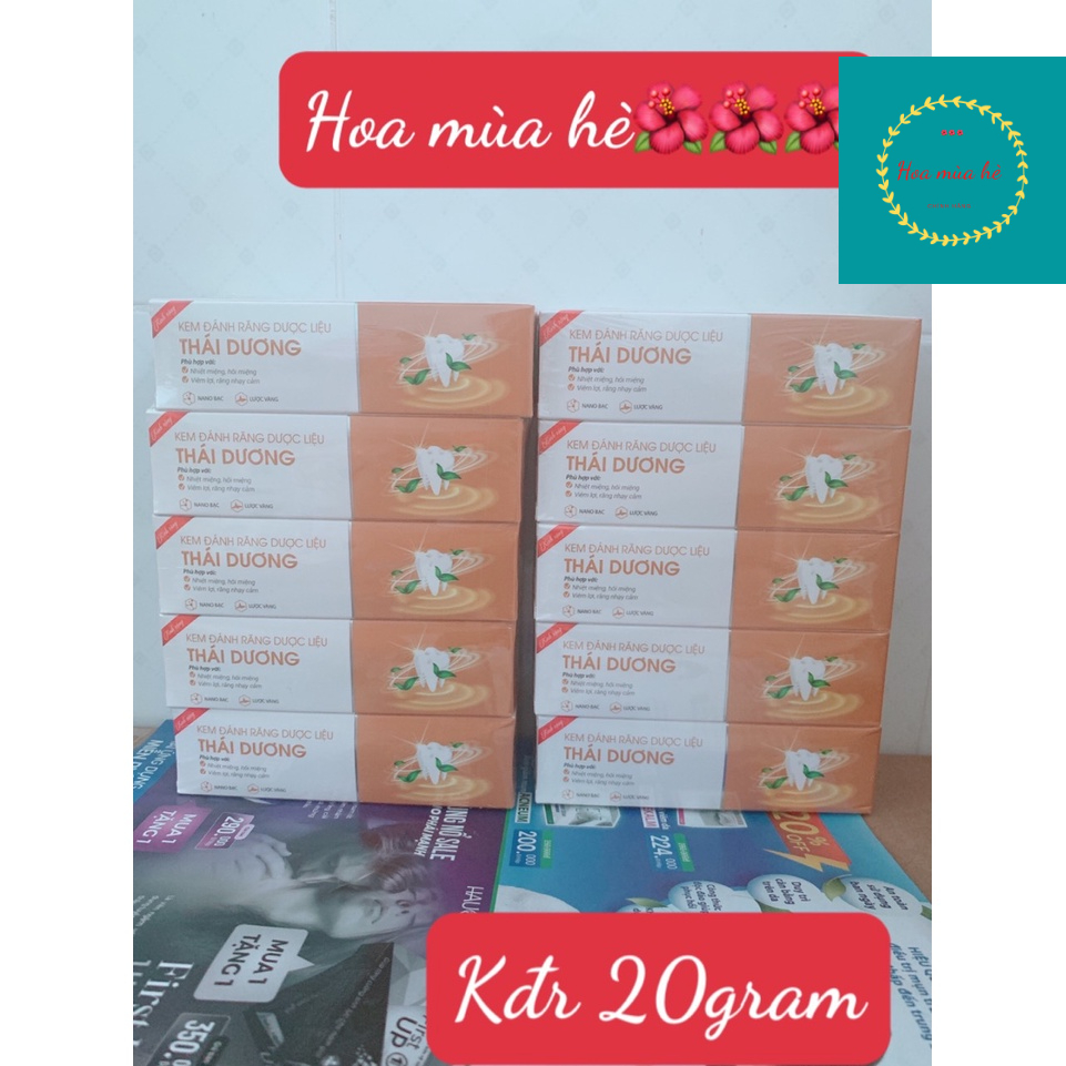GIẢM GIÁ MẠNH KEM ĐÁNH RĂNG THÁI DƯƠNG TUÝP 20gr  NHỎ GỌN chính hãng