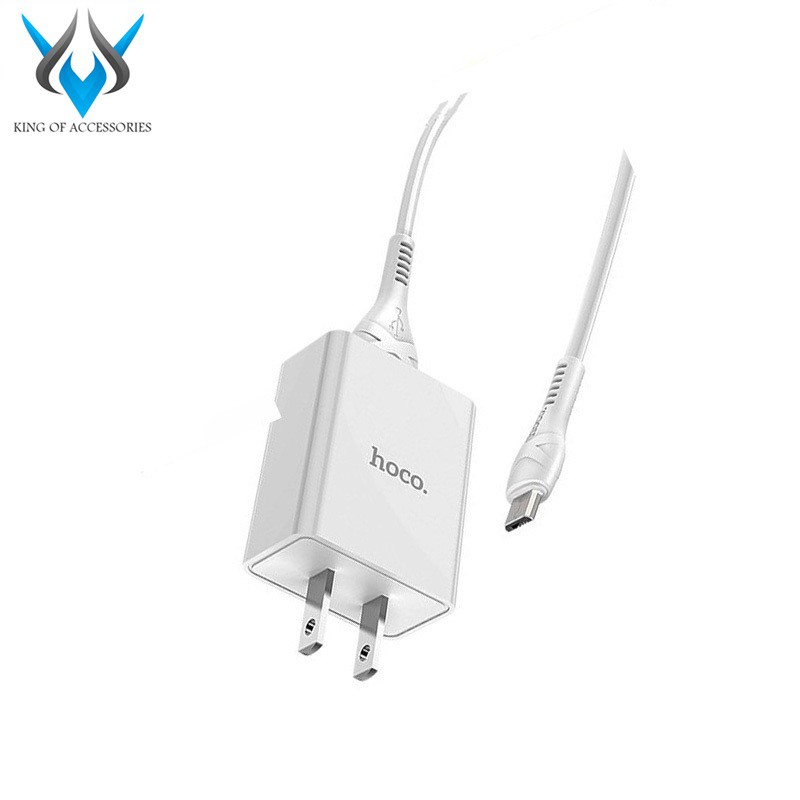 Bộ cốc sạc và cáp sạc cổng Type-C Hoco S2 Plus output max 3.4A (Trắng)