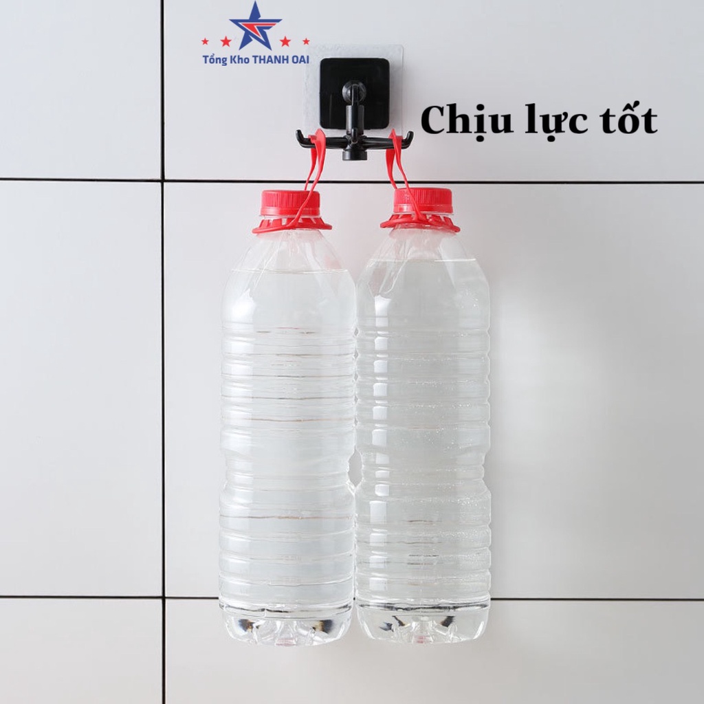 Móc dán tường treo đồ nhà bếp treo quần áo chìa khóa siêu dính đa năng xoay 360*