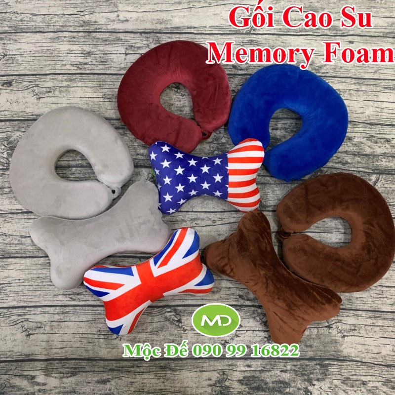 Gối Kê Cổ Cao Su Non SAIGON 30x30cm - Gối Tựa Đầu Đa Năng Dùng Cho Văn Phòng, Đi Tàu Xe, Ô Tô Du Lịch, Xe Hơi, Máy Bay