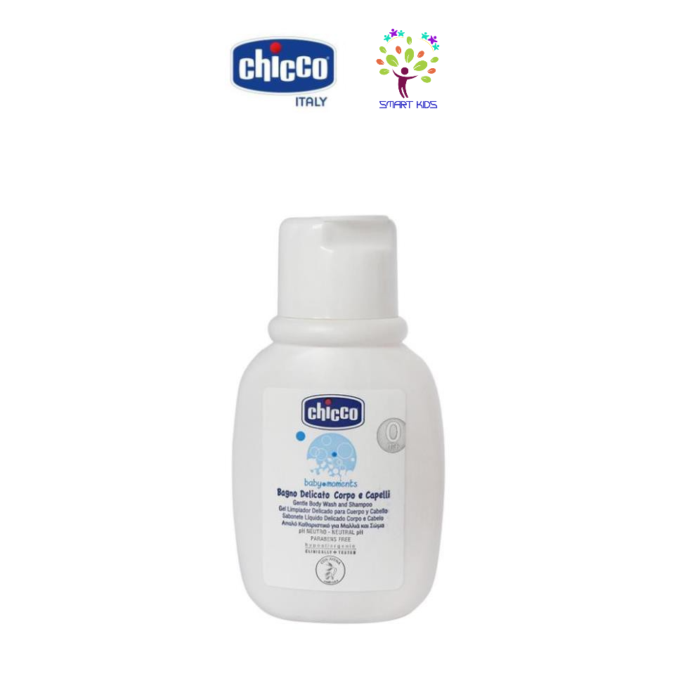 Sữa tắm gội chiết xuất Yến mạch 0M+ Chicco - Chai du lịch 50ml