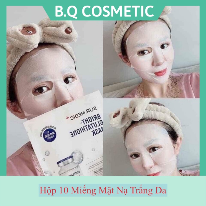 Hộp 10 Miếng Mặt Nạ Trắng Da - Mask SurMedic Glutathione
