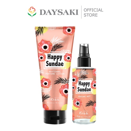 Malissa Kiss Combo Sữa Dưỡng Và Xịt Thơm Toàn Thân Hương Nước Hoa Body Lotion &amp; Body Mist - Happy Sundae