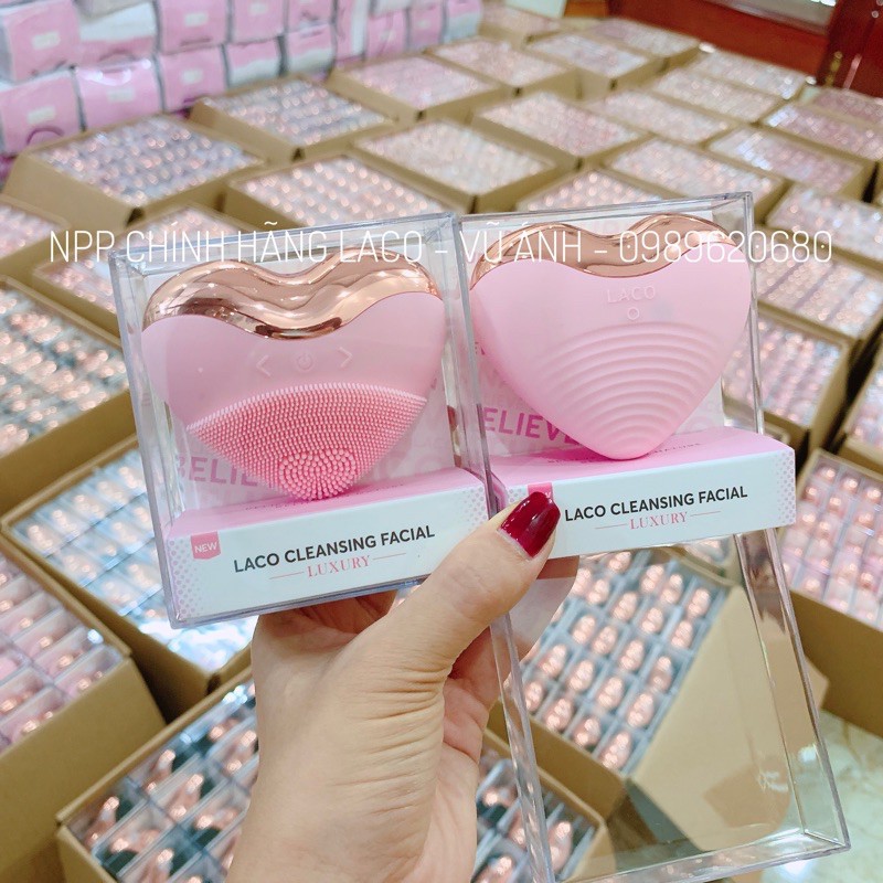 Máy rửa mặt LACO LUXURY chính hãng bảo hành 12 tháng giúp làn da sạch mịn màng, xoá nhăn nâng cơ và thon gọn hàm | BigBuy360 - bigbuy360.vn