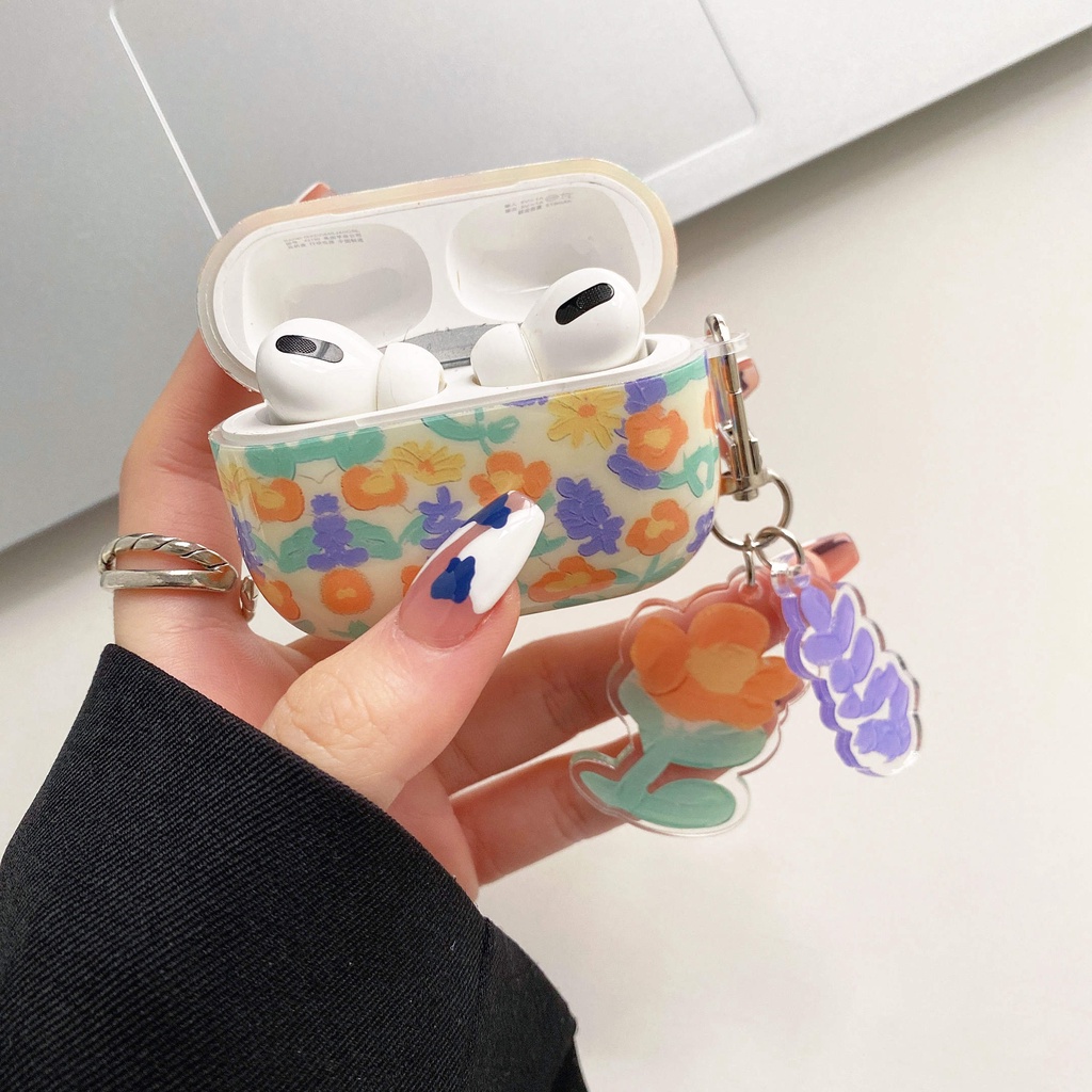 Vỏ Bảo Vệ Hộp Sạc Tai Nghe compatible AirPods3 compatible AirPods3 compatible AirPods3 Họa Tiết Tranh Sơn Dầu 2021 Phong Cách Mới