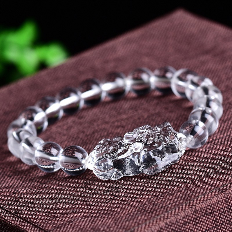 Vòng Tay Hạt Pixiu Trắng Unisex 12mm