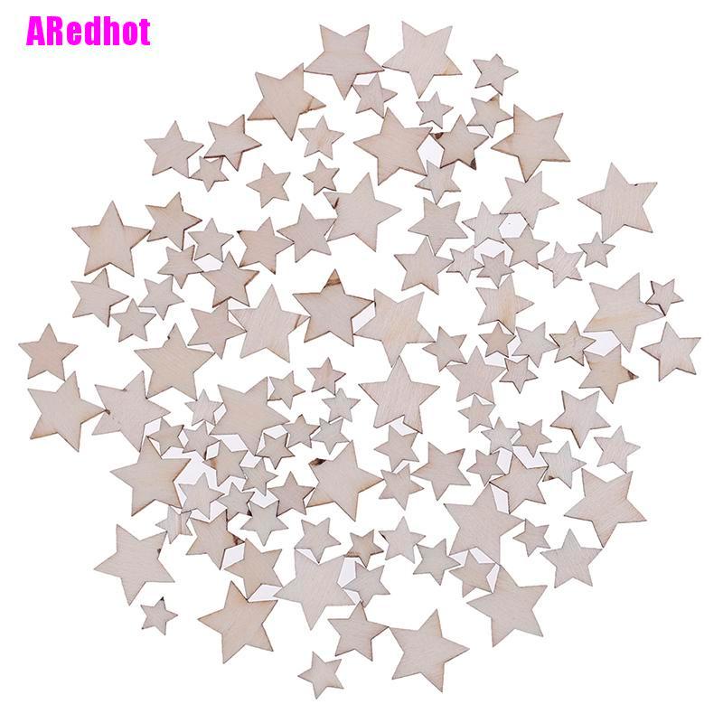 Bộ 100 Ngôi Sao Gỗ Trang Trí Thủ Công
