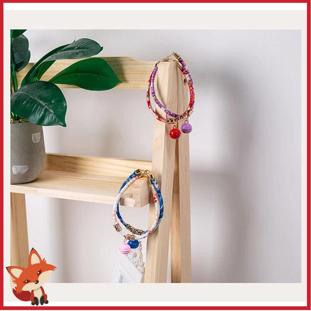 Vòng Cổ Có Thể Điều Chỉnh Phong Cách Retro Nhật Bản Nhiều Màu Sắc Có Chuông Cho Thú Cưng