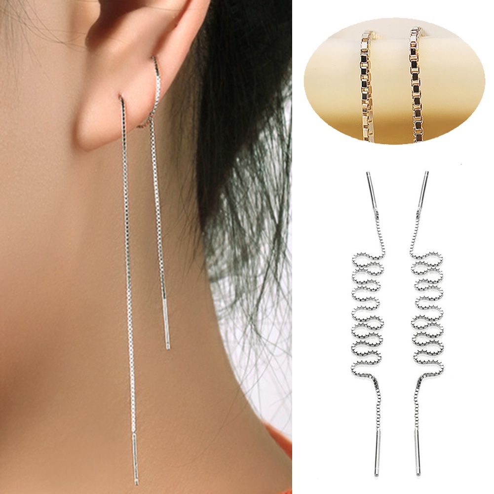 Đôi Khuyên Tai Dáng Dài Trang Trí Núm Tua Xinh Xắn Cho Nữ