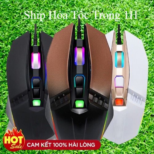 Chuột chuyên game 🔥Free Ship🔥RGB Bamba B02 - chuột quang chơi game có dây tốt nhất