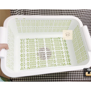 Bộ thau rổ nhựa chữ nhật 3 món cỡ lớn có nắp, hộp nhựa có nắp, rổ nhựa tiện lợi