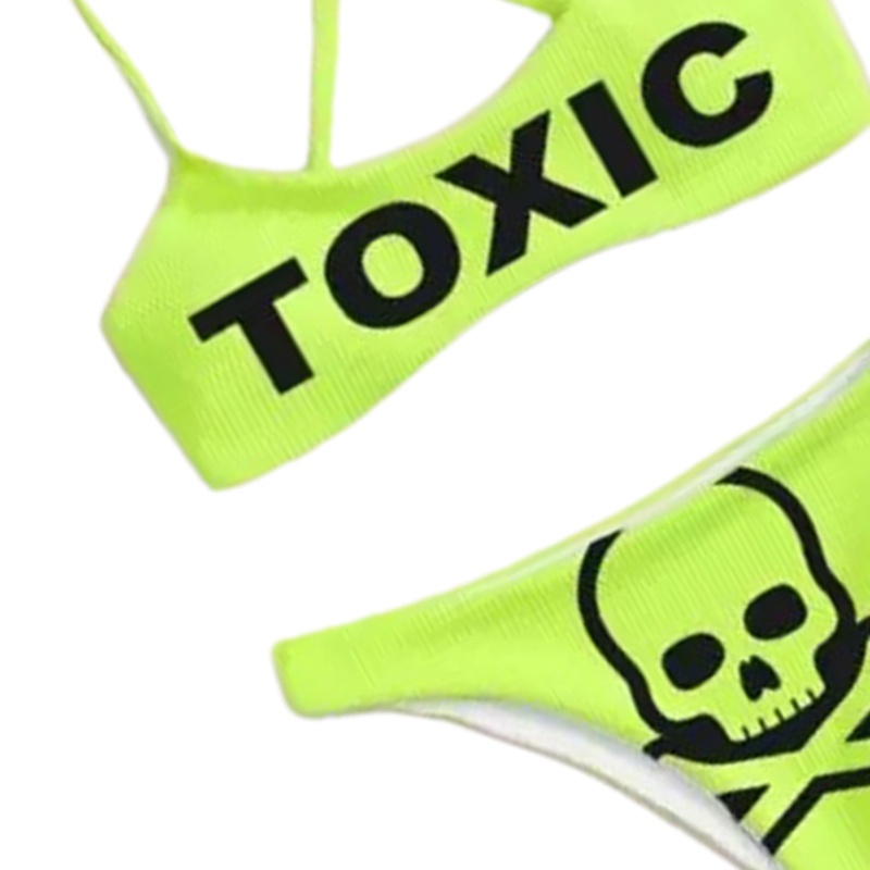 Bộ Đồ Bơi Bikini Mềm Mại Phong Cách Punk Quyến Rũ Cho Nữ