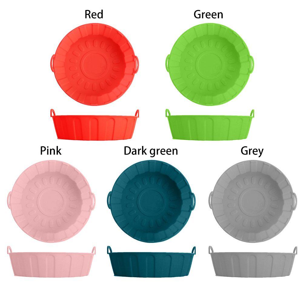 Giỏ Silicone Tròn Mềm Tái Sử Dụng Đựng Bánh Pizza Tiện Lợi