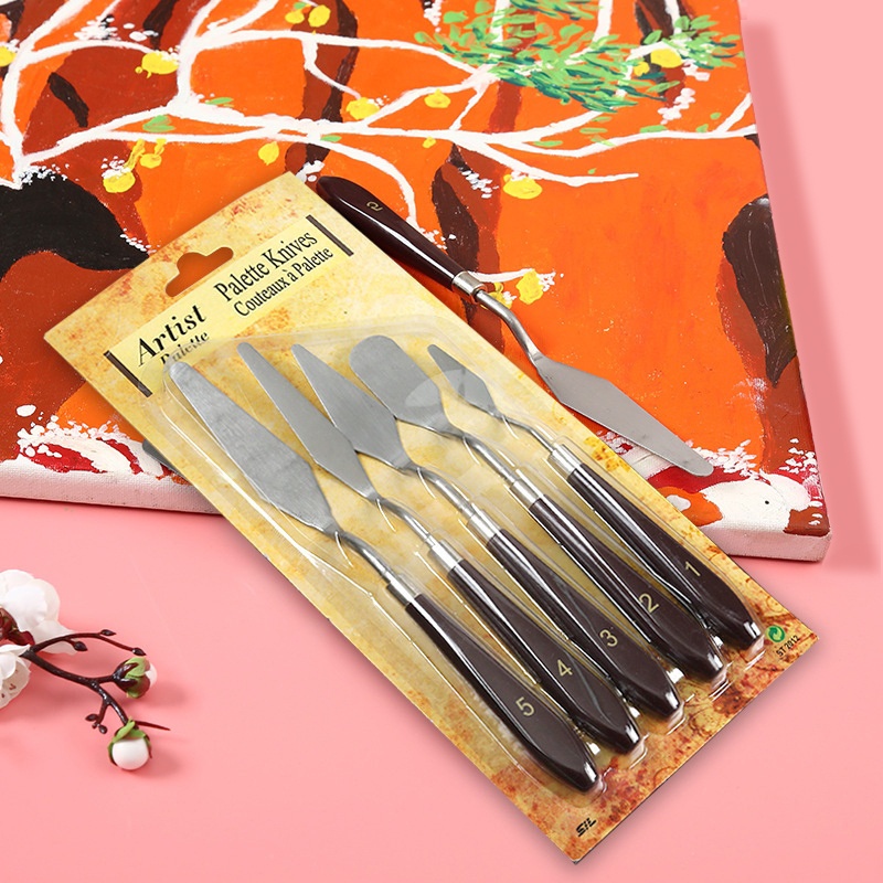 Bộ 5 dao chà láng mini trang trí bánh kem