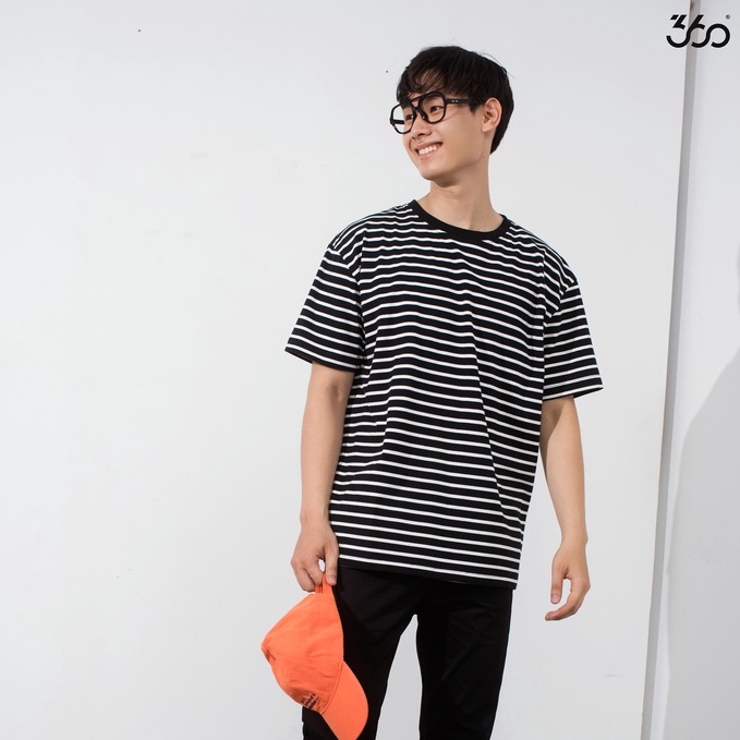 Áo thun cổ tròn kẻ ngang local brand 360 Boutique chất vải cotton - APTTK284 | BigBuy360 - bigbuy360.vn