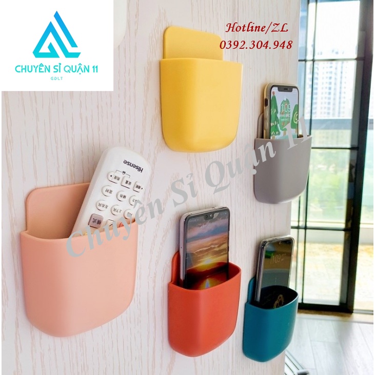 Hộp treo sạc điện thoại, kệ treo remote, đồ dùng  dán tường đa năng tiện lợi giúp không gian đẹp mắt GD462-hoptreosac