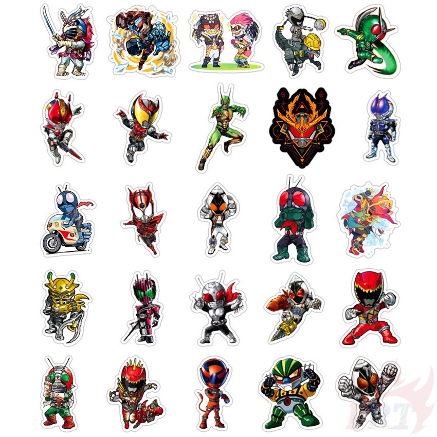 Bộ 50 Cái / Bộ ❉ Hình Dán Người Lái Mặt Nạ 01 ❉ Miếng Dán Trang Trí Hình Kamen Rider Thời Trang DIY