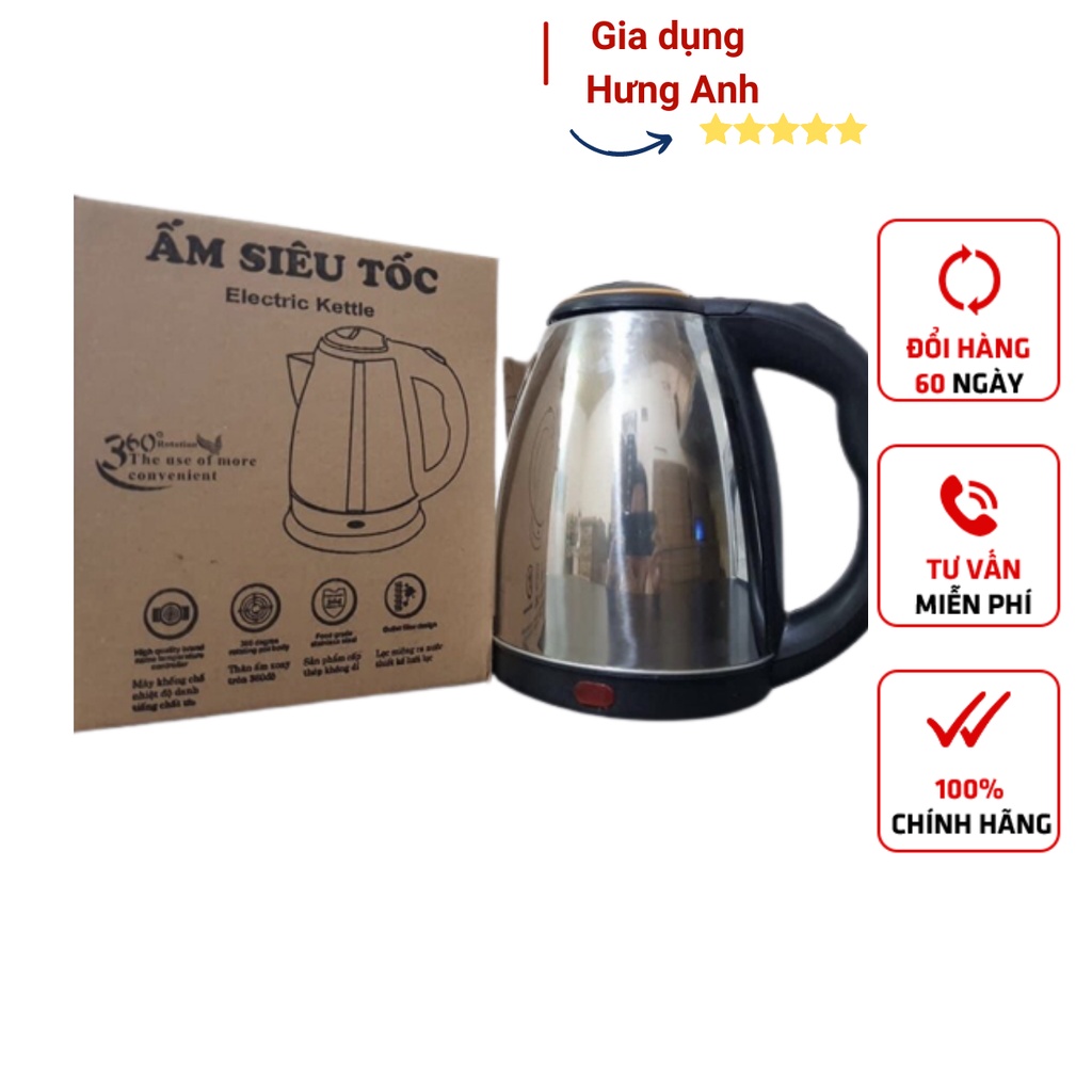 Ấm Siêu Tốc 1,8L Tự Ngắt An Toàn (Bảo hành 6 tháng)