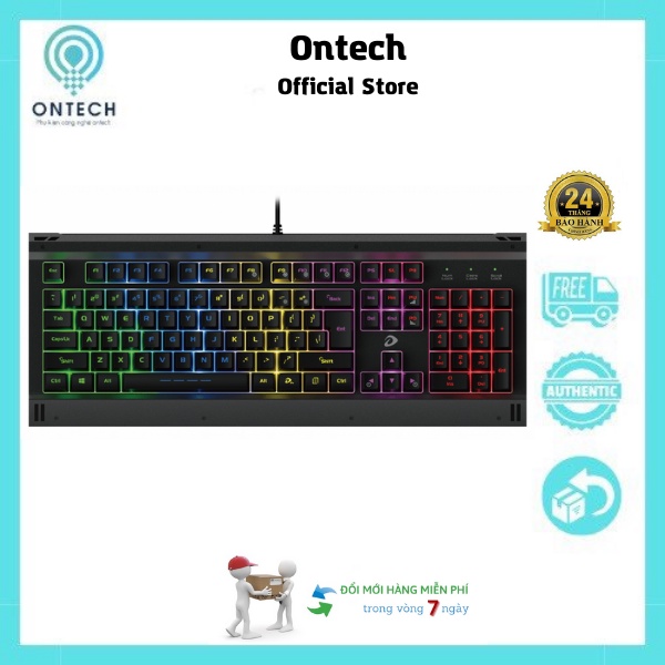 Bàn Phím giả cơ Dareu lk145 USB 104key led 7 màu bảo hành 24 tháng