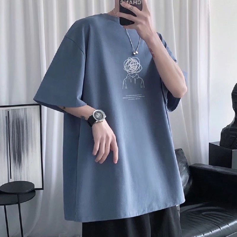 Áo Thun Tay Ngắn Dáng Rộng In Chữ Phong Cách Hip Hop Đường Phố Hàn Quốc Thời Trang Mùa Hè Cho Nam Và Nữ