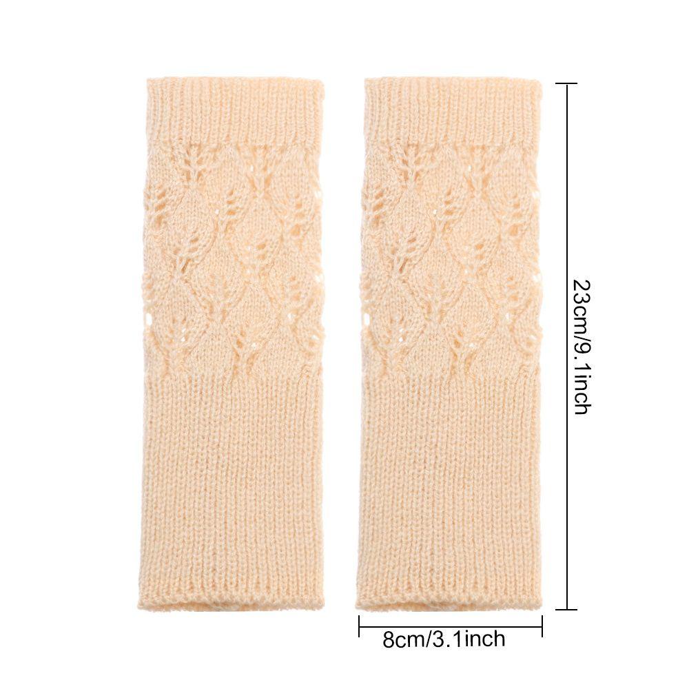 SOFTNESS Găng Tay Len Hở Ngón Thời Trang
