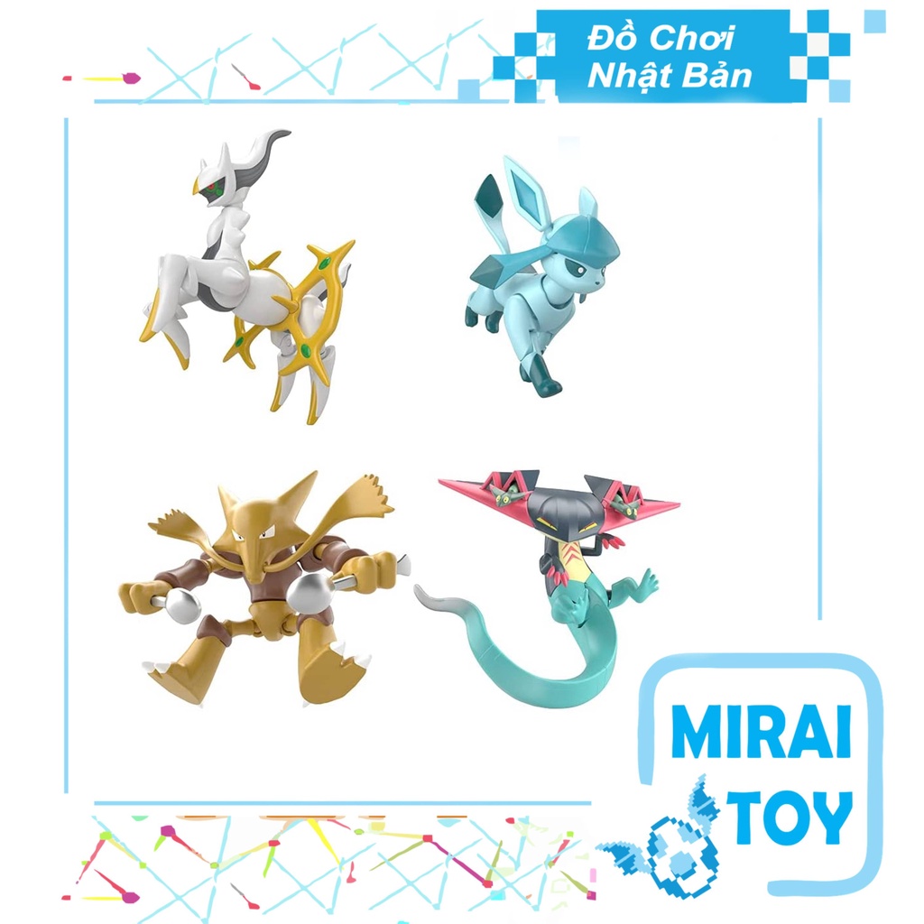 &lt;Có sẵn&gt; Mô hình động Pokemon Shodo 7 Arceus Glaceon Alakazam Drapart