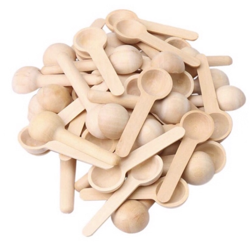 1 Muỗng Gỗ Mini Múc Đường, Cà Phê