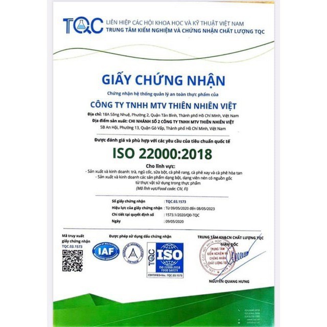 Cà Phê Xanh kháng mỡ hộp 30 gói chính hãng Thiên Nhiên Việt