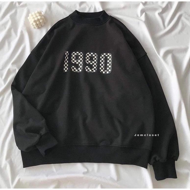 Áo nỉ sweater 1990 nỉ bông siêu đỉnh phom nam nữ vừa | BigBuy360 - bigbuy360.vn