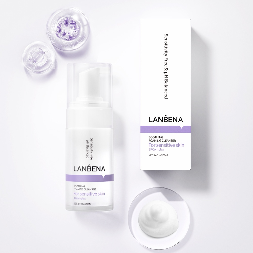 Sữa rửa mặt LANBENA Sửa chữa Tạo Bọt Amino Acid dịu phù hợp cho da nhạy cảm Làm Sạch 100ml