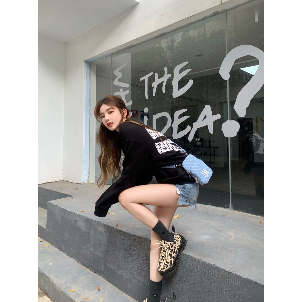 ▪┅SẴN HÀNG Túi MLB đeo thắt lưng mini đựng điện thoại thêu NY đầy đủ, PHONG CÁCH