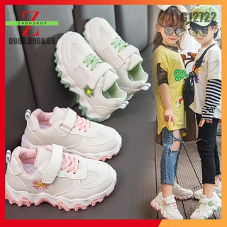 Giày Sneaker Lưới Thoáng Khí Cho Trẻ Em Hoa Cúc Dễ Thương Năng Động Đế Chống Trơn Trượt Size 27-36 - G12722